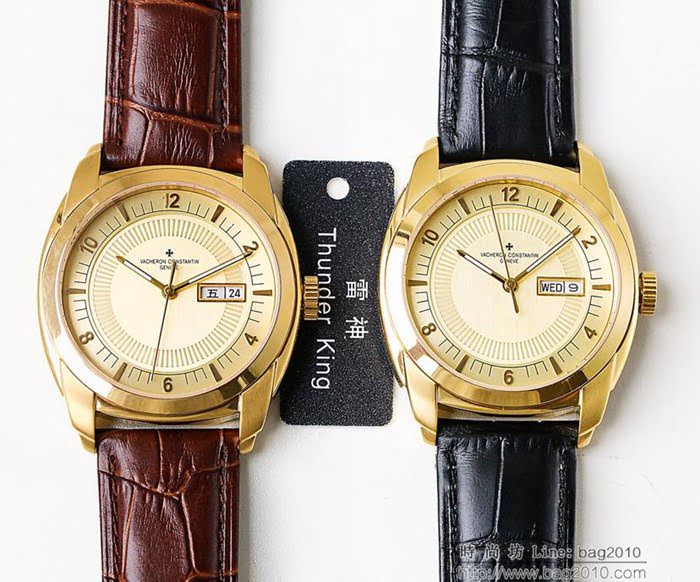 江詩丹頓 Vacheron Constantin LS精品 最新款 簡約型三針雙曆錶盤 全自動機械機芯 深度防水 男士腕表 夏季潛水專用表  wssb3733